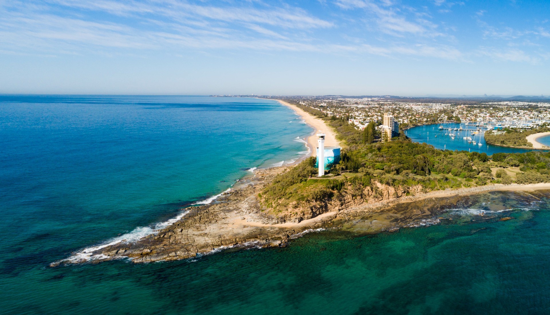 Aerial view of the Sunshine Coast